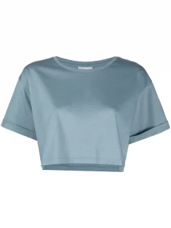 12 STOREEZ T-shirt à Coupe Crop Femme