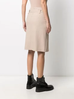12 STOREEZ BEIGe Jupe Ceinturée à Détail De Fente Femme -12 STOREEZ Soldes Magasin 15939342 30097772 600