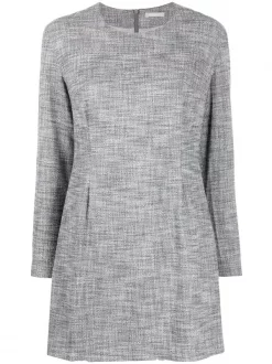 12 STOREEZ Grey Robe Courte Droite Femme