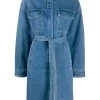 12 STOREEZ Robe-chemise En Jean à Ceinture BLUE