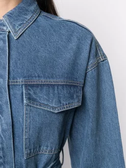 12 STOREEZ Robe-chemise En Jean à Ceinture BLUE -12 STOREEZ Soldes Magasin 15940233 30098194 600