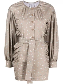 12 STOREEZ Robe Courte Ă Fleurs Femme