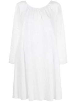 12 STOREEZ IVORY Robe Mi-longue à Détail De Découpe Femme