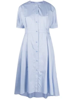 12 STOREEZ BLUE Robe Courte à Ourlet Asymétrique Femme