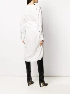 ( Positively Conscious ) 12 STOREEZ WHITE Robe-chemise Rayée à Taille Nouée Femme -12 STOREEZ Soldes Magasin 15940244 30098212 600