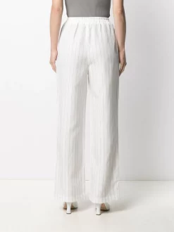 ( Positively Conscious ) 12 STOREEZ Pantalon De Tailleur à Fines Rayures WHITE -12 STOREEZ Soldes Magasin 15940275 30098239 600