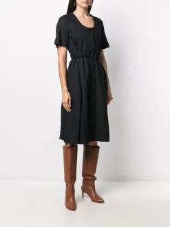 ( Positively Conscious ) 12 STOREEZ BLACK Robe Mi-longue à Taille Ceinturée Femme -12 STOREEZ Soldes Magasin 15940282 30111267 600