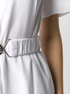 ( Positively Conscious ) 12 STOREEZ WHITE Robe Mi-longue Plissée à Ceinture Femme -12 STOREEZ Soldes Magasin 15940288 30098264 600