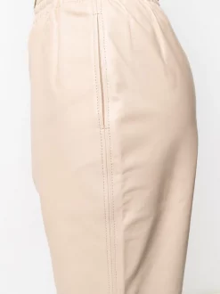 12 STOREEZ BEIGe Pantalon Cigarette En Cuir Femme -12 STOREEZ Soldes Magasin 15940476 30557600 600