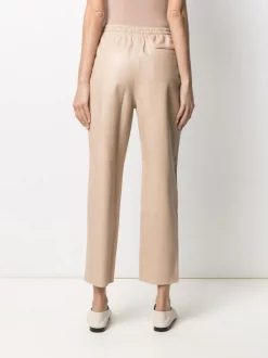 12 STOREEZ BEIGe Pantalon Cigarette En Cuir Femme -12 STOREEZ Soldes Magasin 15940476 30558567 600
