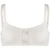 12 STOREEZ IVORY Haut De Bikini Bandeau à Boutonnière Femme