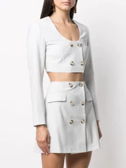 12 STOREEZ Blazer Croisé à Coupe Crop Femme -12 STOREEZ Soldes Magasin 15940693 30098463 600