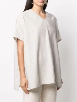 ( Positively Conscious ) 12 STOREEZ T-shirt Oversize à Rayures IVORY -12 STOREEZ Soldes Magasin 15940696 30098479 600