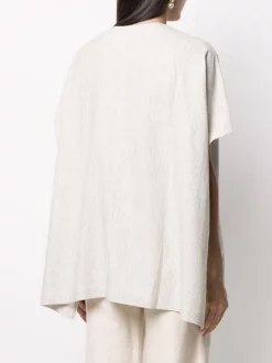 ( Positively Conscious ) 12 STOREEZ T-shirt Oversize à Rayures IVORY -12 STOREEZ Soldes Magasin 15940696 30098481 600