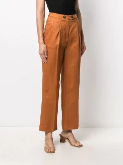 ( Positively Conscious ) 12 STOREEZ TERRACOTTA Pantalon Ample Plissé Femme -12 STOREEZ Soldes Magasin 15940704 30096403 600