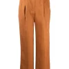 ( Positively Conscious ) 12 STOREEZ TERRACOTTA Pantalon Ample Plissé Femme