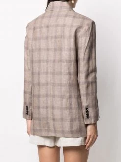 ( Positively Conscious ) 12 STOREEZ Blazer Asymétrique à Carreaux BROWN MELANGE -12 STOREEZ Soldes Magasin 15940716 30122277 600