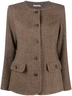 12 STOREEZ BROWN Pull à Col Rond Femme