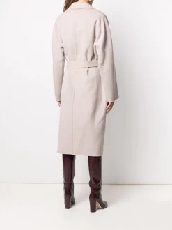 12 STOREEZ GREY BEIGE Manteau Croisé à Taille Ceinturée Femme -12 STOREEZ Soldes Magasin 16052314 30565323 600