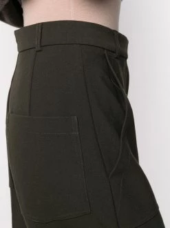 12 STOREEZ Pantalon Ample à Taille Haute DARK GREEN -12 STOREEZ Soldes Magasin 16052329 30563710 600