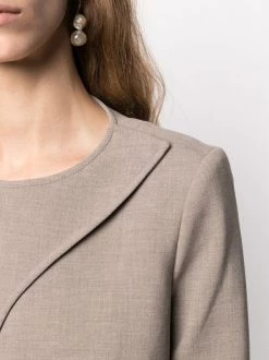 12 STOREEZ Blazer à Design Asymétrique LIGHT COFFEE -12 STOREEZ Soldes Magasin 16052341 30571390 600