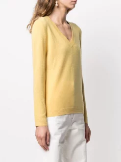 12 STOREEZ MUSTARD Pull à Col V Femme -12 STOREEZ Soldes Magasin 16052347 30557097 600