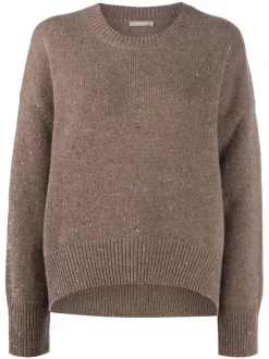 12 STOREEZ Pull Ă Col Rond Coffee Melange