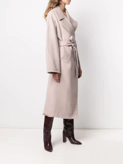 12 STOREEZ DUSTY PINK Manteau à Taille Ceinturée Femme -12 STOREEZ Soldes Magasin 16052368 30557119 600