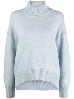 12 STOREEZ Pull En Maille Fine à Col Roulé Femme