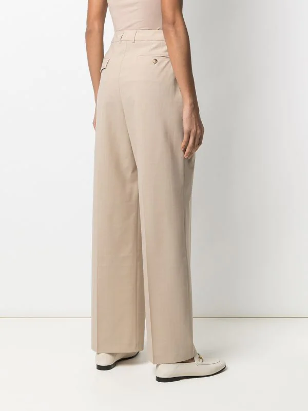 12 STOREEZ BEIGe Pantalon Ample à Taille Haute Femme 4 12 STOREEZ BEIGe Pantalon Ample à Taille Haute Femme – Image 4