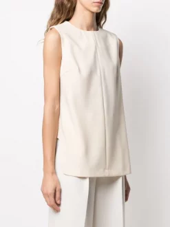 12 STOREEZ Blouse à Encolure Ronde IVORY -12 STOREEZ Soldes Magasin 16058554 30643552 600