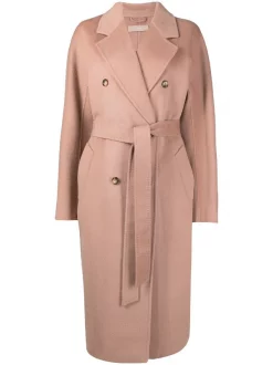 12 STOREEZ Powdery Manteau Croisé Oversize Femme