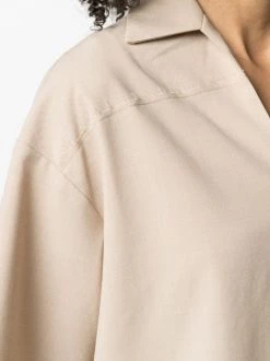 12 STOREEZ BEIGe Chemise Oversize à Manches Courtes Femme -12 STOREEZ Soldes Magasin 16058567 30643576 600
