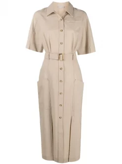 12 STOREEZ Robe Mi-longue à Manches Courtes Femme