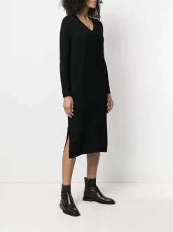 12 STOREEZ Robe En Maille à Col V Femme -12 STOREEZ Soldes Magasin 16251099 31252002 600