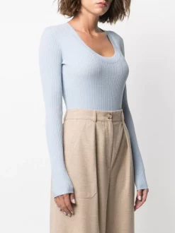 12 STOREEZ Body à Détail Nervuré LIGHT BLUE -12 STOREEZ Soldes Magasin 16274698 31541508 600