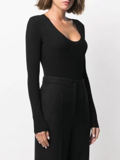 12 STOREEZ BLACK Body à Détail Nervuré Femme -12 STOREEZ Soldes Magasin 16274699 31541512 600