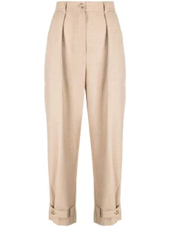 12 STOREEZ Pantalon à Chevilles Boutonnées Femme