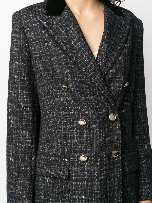 12 STOREEZ Blazer à Boutonnière Croisée NAVY BLUE 5 12 STOREEZ Blazer à Boutonnière Croisée NAVY BLUE – Image 5