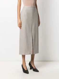 12 STOREEZ Minijupe à Taille Haute Grey Melange -12 STOREEZ Soldes Magasin 16280970 31549705 600