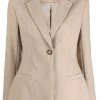 12 STOREEZ Blazer à Simple Boutonnage DESERT SAND