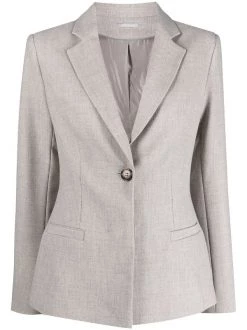 12 STOREEZ Veste à Simple Boutonnage Grey