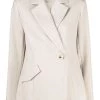 12 STOREEZ Blazer à Boutonnière Décalée IVORY BEIGE