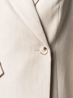12 STOREEZ Blazer à Boutonnière Décalée IVORY BEIGE -12 STOREEZ Soldes Magasin 16343379 31557479 600