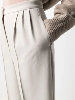 12 STOREEZ Pantalon Droit à Taille Haute PEARL GREY -12 STOREEZ Soldes Magasin 16441791 32177452 600