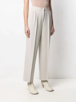 12 STOREEZ Pantalon Droit à Taille Haute PEARL GREY -12 STOREEZ Soldes Magasin 16441791 32179088 600