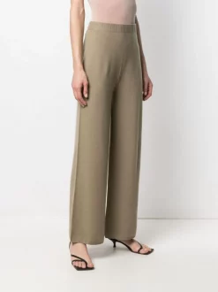 12 STOREEZ Pantalon Ample En Maille OLIVE -12 STOREEZ Soldes Magasin 16444003 32179502 600