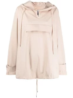 12 STOREEZ Nude Beige Veste à Capuche Femme