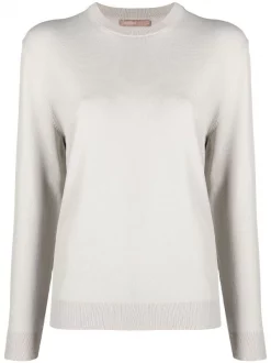 12 STOREEZ GREY BEIGE Sweat à Coupe Légère Femme