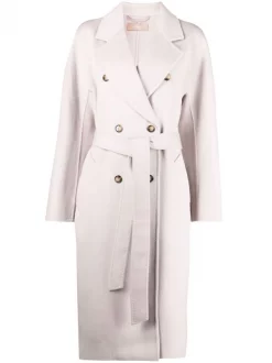 12 STOREEZ Manteau Cintré à Boutonnière Croisée Femme